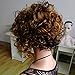 QianBaiHui Short Kinky Curly Wigs for Black Women - American African Women's Wig Heat Resistant Synthetic Hair Fashion Full Wigs (blonde) LDS033