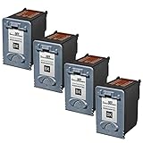 Speedy Inks - 4 Pack Remanufactured Replacement Ink Cartridge for Hewlett Packard CC635A (HP 701) for use in HP FAX 640, FAX 650, FAX 2140