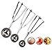 BASEIN Ice Cream Scoop 18/8 Stainless Steel Ice Cream Scooper Cookie/Cupcake Scoop with Trigger Release Meat/Melon Baller -3 Pack with Large-Medium-Small Size
