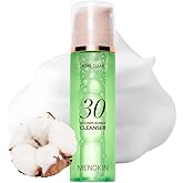 MENOKIN Cotton Cloud Bubble Cleanser [Pore Clear] Green Clay, Low pH, Deep Pore Cleanser for Sensitive Skin, Hydrating & Non-Stripping, Gentle Face Wash, Foaming bubbles, Korean Skincare 5.07 fl oz