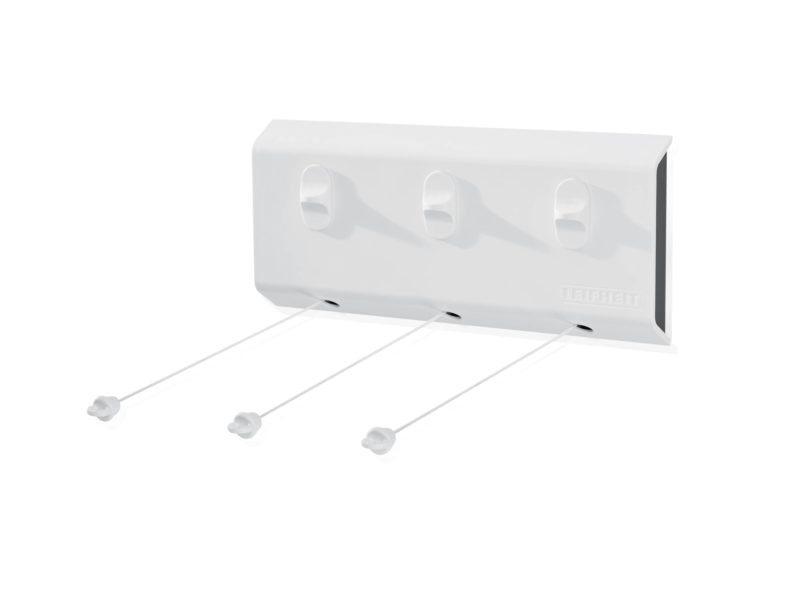 Leifheit Rollfix 150 Triple Longline Wall Airer, Three Wire Clothes Dryer Length 5m Each, White