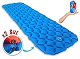 Premium New Lightweight Sleeping Pad With FREE Cooling Towel - Ultra-Compact for Camping, Backpacking, Hiking: Be Comfortable Anywhere Now! Perfect for Sleeping Bags and Hammocks