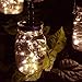 Homeleo 4 Pack Wide Mouth Mason Jar Solar Led Lights Insert Screw with Hangers, Warm White Waterproof Solar Fairy Lights for Outdoor Garden Decor Christmas Holiday Wedding Party(Jars Not Included)