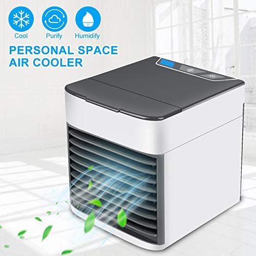GESUNDHOME Personal Space Air Cooler, Upgraded 3-in-1 Portable Arctic Mini Air Conditioner, Humidifier & Purifier with 3 Gear Speeds & Night Light for Office, Lounge, Bedroom