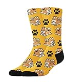 COLOMAKE Cute Shiba Inu Glasses Dog Stockings Breathable Hiking Socks Classics Socks for Adults Teens Unisex