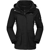 CAMEL CROWN Womens Waterproof Ski Jacket 3-in-1 Windbreaker Winter Coat Fleece Inner for Rain Snow Outdoor Hiking