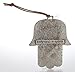 Silver tone Purple Hamsa hand Wall Hanging Lucky Charm CHAI Judaica Kabbalah evil eye