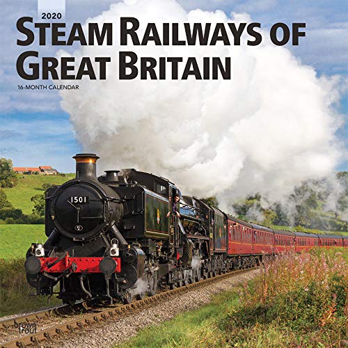 Steam Railways of Great Britain 2020 12 x 12 Inch Monthly Square Wall Calendar, United Kingdom Trans by