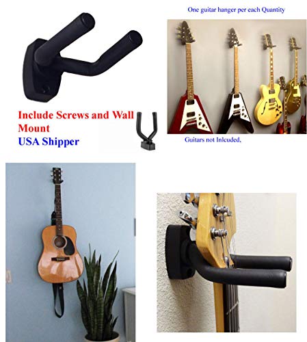 Guitar Hanger Holder Rack Wall Mount Display-Fits ALL size Guitars, Saving Alternative to Display Case
