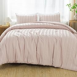 Andency Pink King Size Comforter Set, 3 Pieces Boho