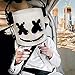 LED Light Up DJ Helmet, Music Festival Mask, Novelty Halloween Costume Party Props (White)