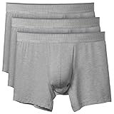 Separatec Men's Micro Modal Separate Pouches Comfort Fit Boxer Briefs 3 Pack(S,Gray)
