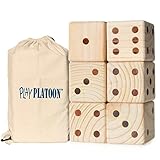 Play Platoon Lawn Dice - Giant Wooden Yard Dice Game for Playing Endless Outdoor Games