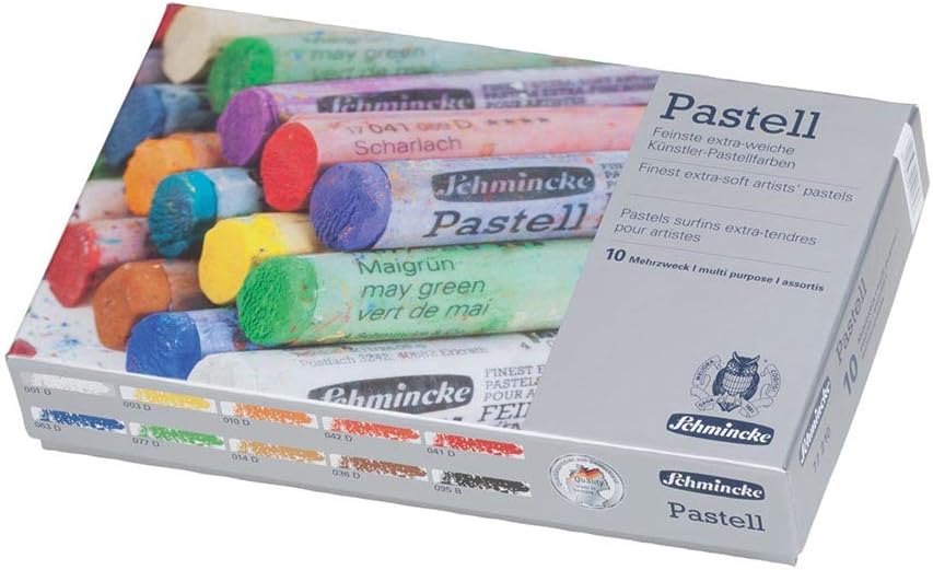 Schmincke, Pastels, basic assortment with 10 colours, 77 210 097, cardboard box with 10 pastels, handmade pastels, brilliant - Image 5