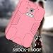 Hocase Galaxy Tab E Lite 7.0 (2016) Case, Rugged Heavy Duty Kids Proof Protective Case for Galaxy Tab E Lite 7.0 SM-T113NDWAXAR/SM-T113NYKAXAR - Light Pink/Grey
