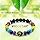 Bracelet Double Chakra En Pierres Naturelles - Réglable, Avec Carte Signification, Reiki