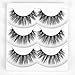 MUSELASH 3D 9 Pairs 3 Styles Faux Mink False set Natural False Eyelashes Lashes wispiese Eyelashes Soft Multi-pack Long Fluffy Dramatic Lashes Handmade………