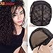 AliLeader Double Lace Wig Cap with Adjustable Straps for Making Wigs Wig Making Caps for Black Women On The Back Swiss Lace Hairnet (Black S)