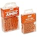 JAM PAPER Colorful Jumbo Paper Clips - Large 2 Inch - Orange Paperclips - 75/Pack