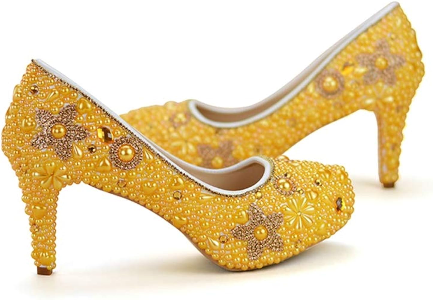 yellow prom shoes