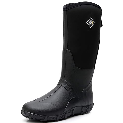WTW Men's Rain Boots Neoprene Waterproof Insulated Rubber Mud - Main Image