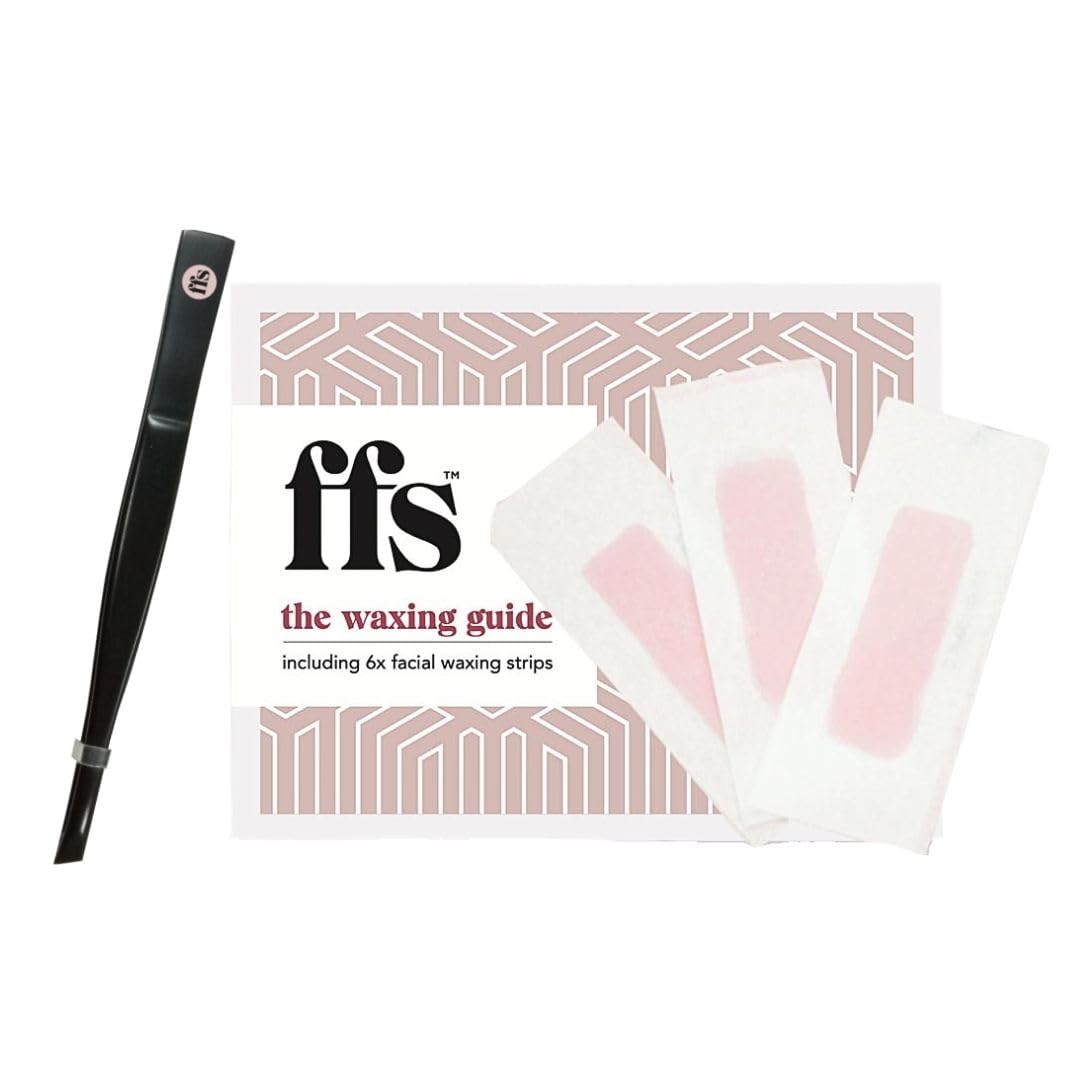 FFS Beauty Wax, Pluck & Go | Pack of 12 Facial Wax Strips & Tweezer Bundle | Easy Hair Removal Set for Sensitive Skin