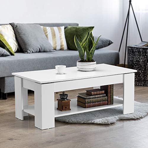 EROMMY Lift Top Coffee Table, 40'' Rustic Coffee Table Lift Tabletop
