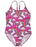 Jxstar Girls Collared Long Sleeve Shirt or Shorts Unicorn Pattern Rash Guard Swimwear…