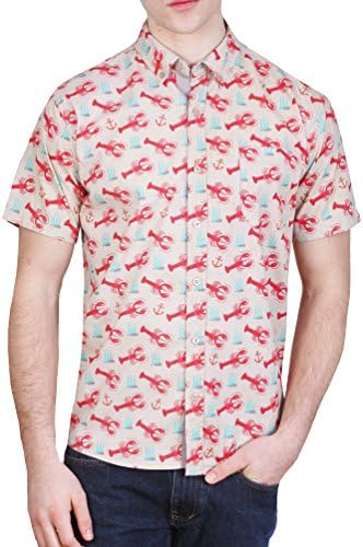 Alpha Beta Cotton Lobster and Anchor Hawaiian Shirt