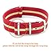 Nato Strap 4 Packs - 18mm 20mm 22mm Premium Ballistic Nylon Watch Bands Zulu Style with Stainless Steel Buckle (Black+Black Red+Black Khaki+Red Khaki, 20mm)