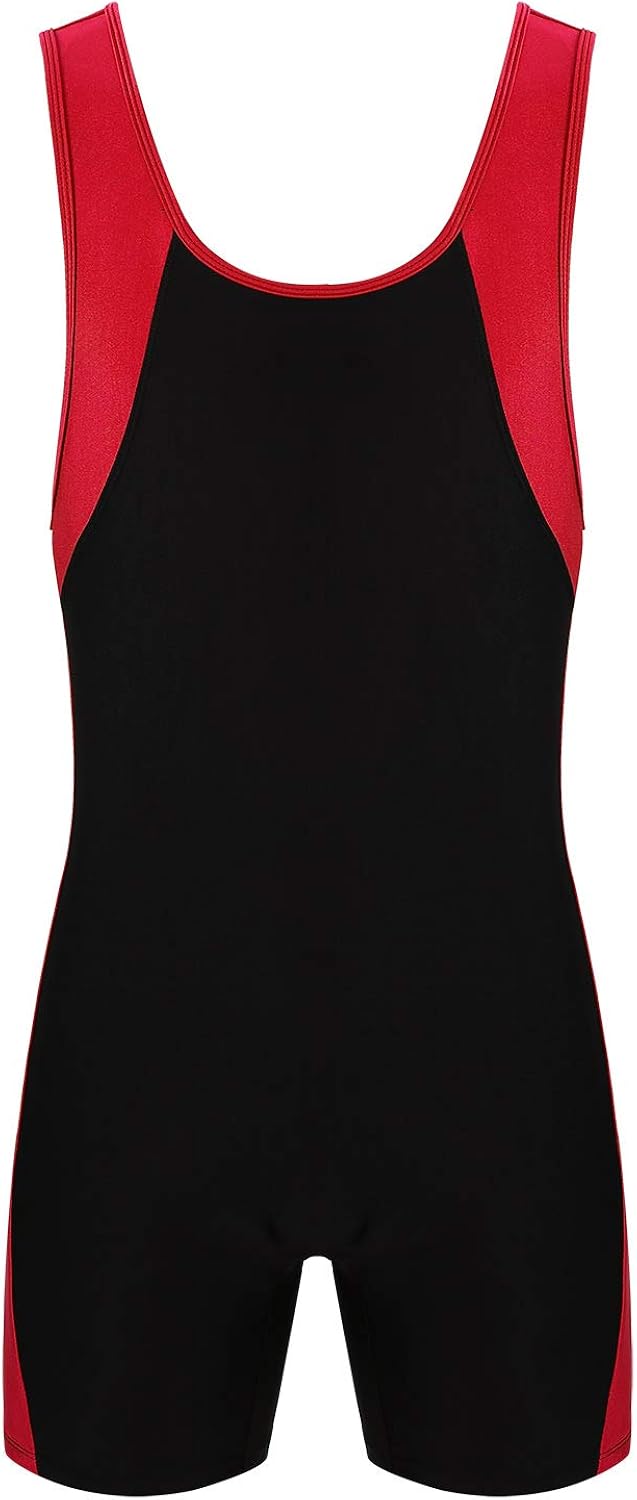 Livingly Light Mens Cotton Tank top One Piece Wrestling Singlet Bodysuit Leotard Underwear