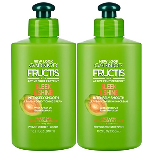 Garnier Hair Care Fructis Sleek & Shine Intensely Smooth Leave-In Conditioning Cream, 2 Count