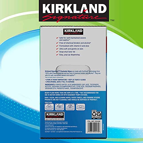 Kirkland Signature Moist Flushable Wipes, 632 Wipes, 632 Count Pricepulse