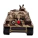 German Tiger I Battle Tank R/C 1:24 Airsoft Metal Cannon Model Heavy Panzer with Sound - Desert Camouflage