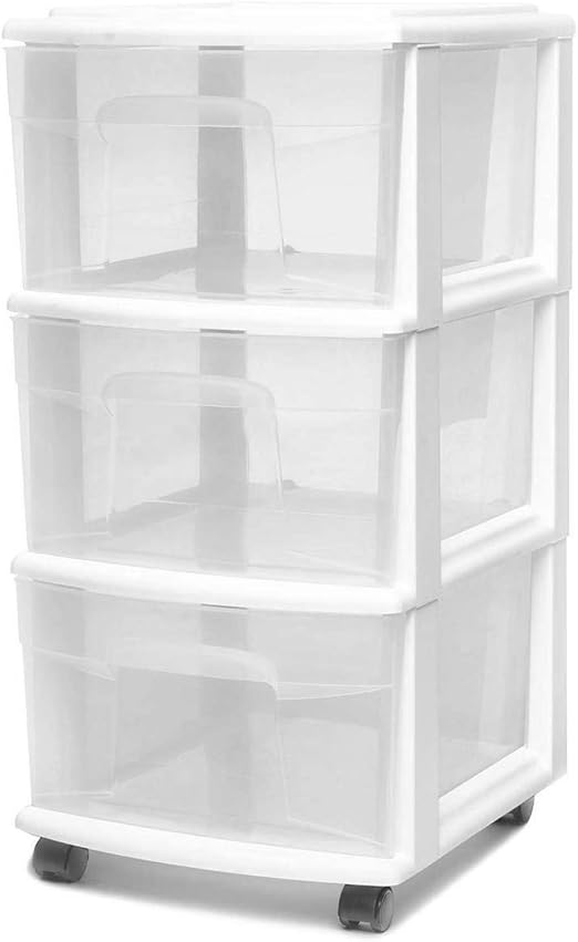Amazon Com Homz whdc 01 3 Drawer Medium Storage Cart Set Of 1 White Home Kitchen Amazon Com Homz whdc 01 3 Drawer Medium Storage Cart Set Of 1 White Home Kitchen