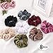 CENTSTAR 8 Pcs Premium Korean Velvet Hair Scrunchies Hair Bands Scrunchy Hair Ties Ropes Scrunchie for Women or Girls Hair Accessories with collection bags (8 PCS Korean Velvet Scrunchies)