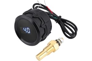 NOENNULL Water Temperature Gauge 2 Inch 52Mm Temperature Gauge Auto Blue LED Digital Water Kit with Sensor
