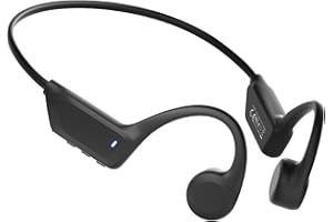 SUNGDOGIN 2025 New Bluetooth 6.0 Bone Conduction Headphones, Open-Ear Design, Sweatproof & Waterproof, HD Stereo Sound, 10Hrs Playtime, Lightweight for Running，Office，Daily Life（Dark Black）