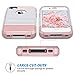 ULAK iPhone 4S Case, iPhone 4 Case,4S Case, Dual Layer Hybrid Slim Hard Case with Hard PC Cover and Soft Inner TPU for iPhone 4S 4(Minimal Rose Gold Stripes)