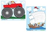 Ortopad Boys Eye Patching Reward Posters: 1 Pirate Ship Poster, 1 Monster Truck Poster