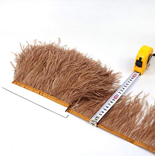 34 Colours Quality Ostrich Feather Trimming Fringe for Millinery Craft Dress Making (Chocolate)