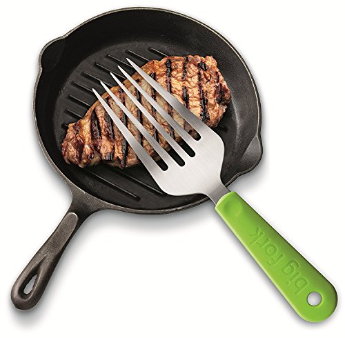 Big Fork, Large Cooking Fork BBQ & Grilling Barbecue Jumbo Utensil Tool Salad and Spaghetti Server with Comfort Grip (Green) - Thumbnail 5