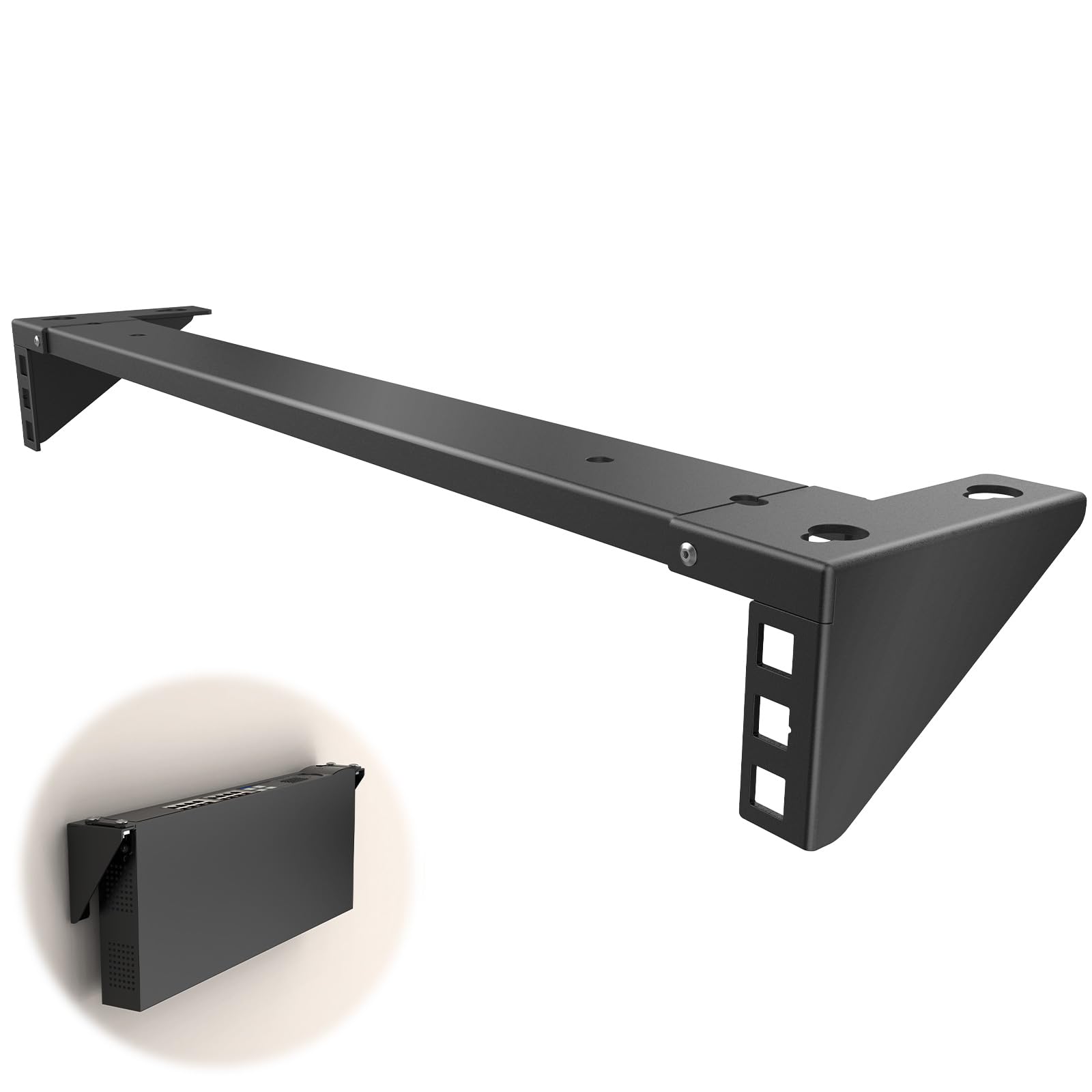 Photo 1 of IRENPORU 1U Vertical Wall Mount Rack Steel Foldable Vertical Patch Panel Mounting Bracket for 19 Inch Networking Equipment