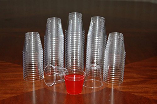 Shot Glasses Premium 1oz Clear Plastic Disposable Cups 700 ct VALUE PACK, Perfect Container for Jello Shots, Condiments, Tasting, Sauce, Dipping, Samples