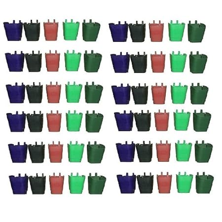 Minerva Naturals Vertical Wall Hanging Pot (Multicolour) - Pack of 60