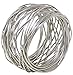 ARN Craft Silver Round Mesh Napkin Rings- Set of 12 for Weddings Dinner Parties or Every Day Use (CW- 07-12)