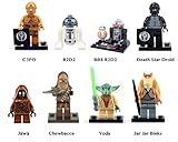 Star Wars Inspired Droids and Non-Humans | Jawa, Chewbacca, Yoda, R2-D2, Jar Jar Binks (8 pc)