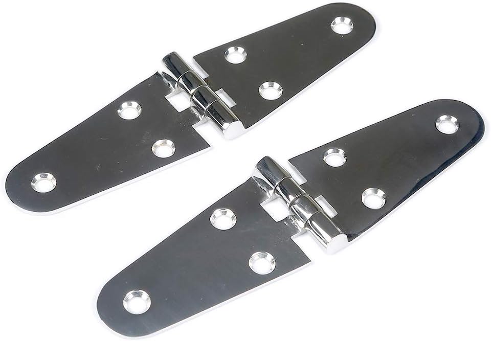 Marine Strap Hinge 5.8 x 1.5 Inch 316 Stainless Steel Boat Door Hinge Hareware Pair of 2