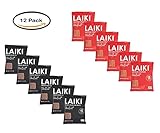 Laiki Rice Crackers – 0.74 oz - Pack of 12 - Two Flavor Variety Bundle - 6 Red Laiki Rice Crackers – 6 Black Laiki Rice Crackers