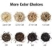 MORICA Tousled Updo Messy Bun Hair Piece Hair Extension with Elastic Rubber Band Updo Wavy Bun Extensions Synthetic Hair Extensions Scrunchies Chignons Hairpiece for Women.